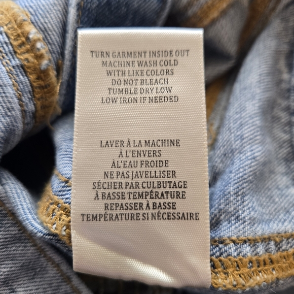 Blank Nyc Call Back Denim Bustier Snap Top Light-Medium Wash Adj Button Strap - Picture 11 of 11